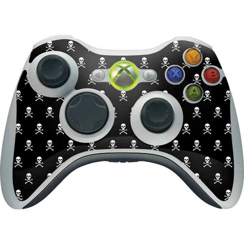 Skull and Crossbones (white) Xbox 360 Wireless Controller Skin