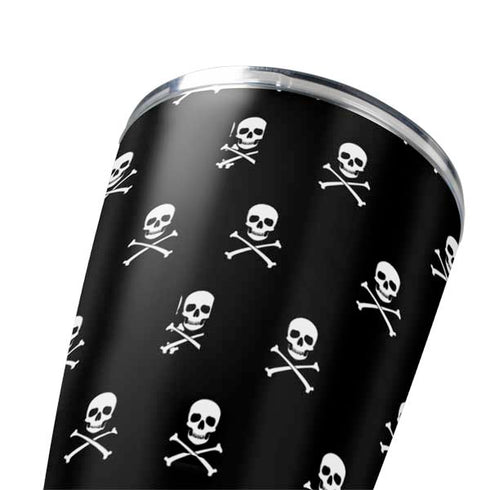 Skull and Crossbones (white) Yeti 20oz Tumbler Skin