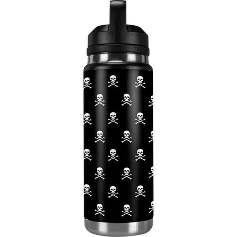 Skull and Crossbones (white) YETI Rambler 26oz Bottle Skin