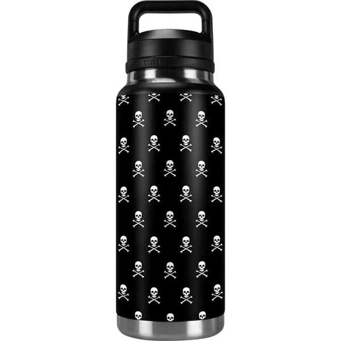 Skull and Crossbones (white) YETI Rambler 36oz Bottle Skin