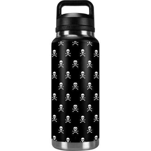 Skull and Crossbones (white) YETI Rambler 36oz Bottle Skin