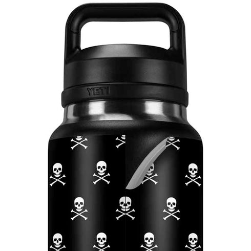 Skull and Crossbones (white) YETI Rambler 36oz Bottle Skin
