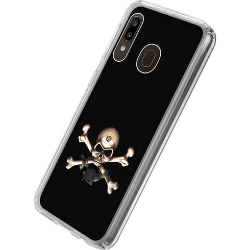 Alchemy Skull and Crossbones Galaxy A20 Clear Case