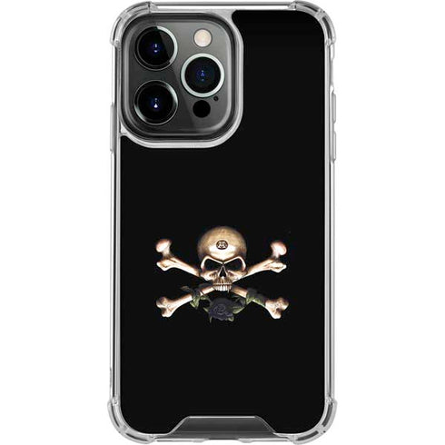 Alchemy Skull and Crossbones iPhone 14 Pro Clear Case