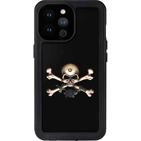 Alchemy Skull and Crossbones iPhone 14 Pro Max Waterproof Case