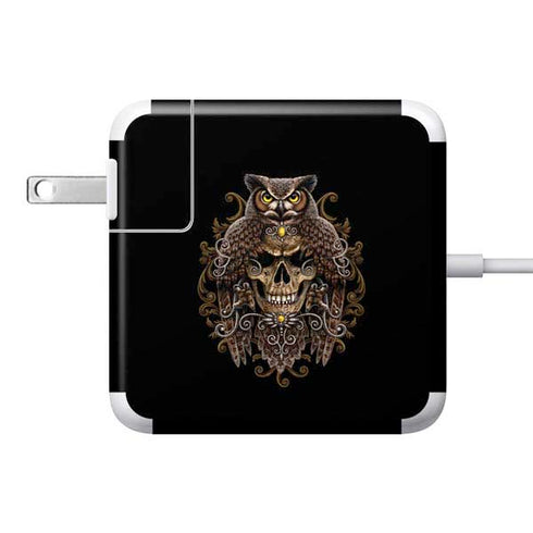 Skull and Owl by Sarah Richter 85W Power Adapter (15 and 17 inch MacBook Pro Charger) Skin