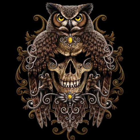 Skull and Owl by Sarah Richter Dell Alienware Skin