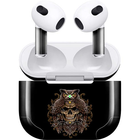Skull and Owl by Sarah Richter Apple AirPods (3rd Gen 2021) Skin