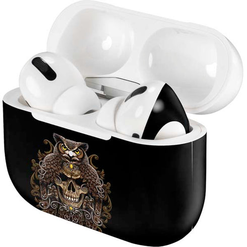 Skull and Owl by Sarah Richter Apple AirPods Pro Skin