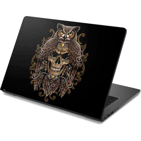 Skull and Owl by Sarah Richter Dell Chromebook Skin