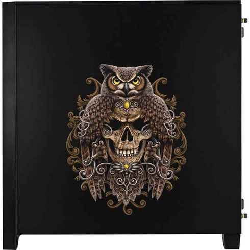 Skull and Owl by Sarah Richter Corsair 4000D Tempered Glass Mid-Tower ATX Case Skin