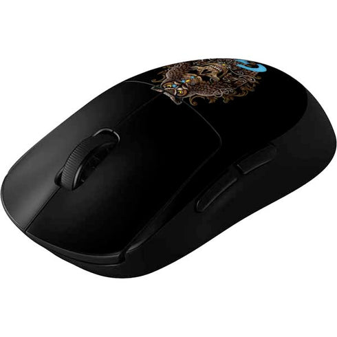 Skull and Owl by Sarah Richter G Pro Wireless Gaming Mouse Skin