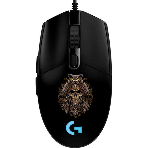 Skull and Owl by Sarah Richter G203 Prodigy RGB Wired Gaming Mouse Skin