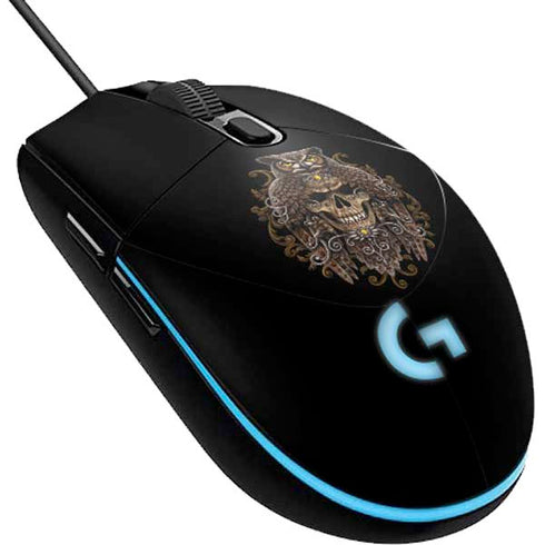 Skull and Owl by Sarah Richter G203 Prodigy RGB Wired Gaming Mouse Skin