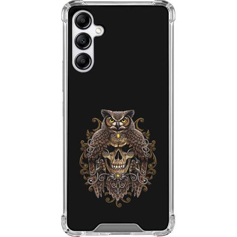 Skull and Owl by Sarah Richter Galaxy A14 5G Clear Case
