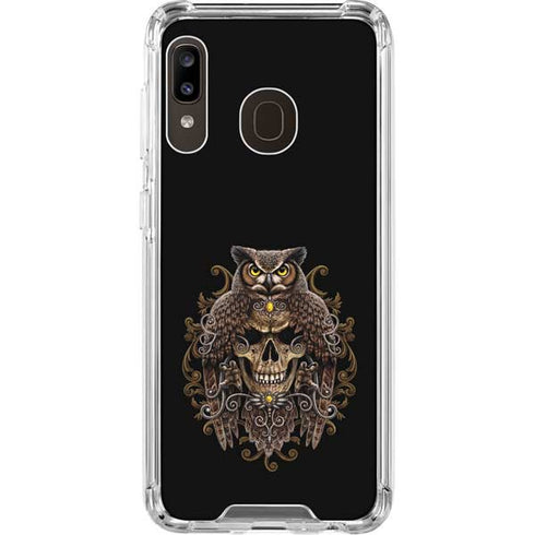 Skull and Owl by Sarah Richter Galaxy A30 Clear Case