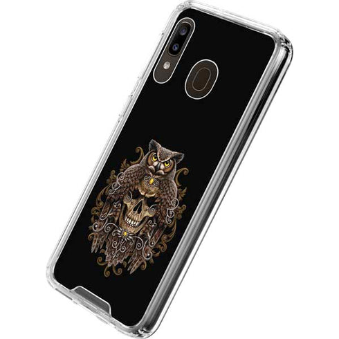 Skull and Owl by Sarah Richter Galaxy A30 Clear Case