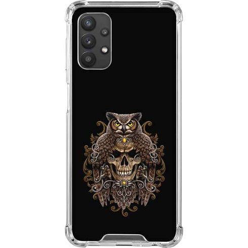 Skull and Owl by Sarah Richter Galaxy A32 5G Clear Case
