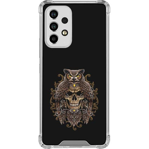 Skull and Owl by Sarah Richter Galaxy A53 5G Clear Case