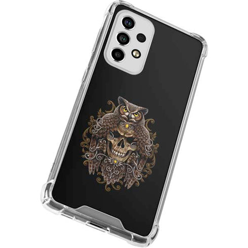 Skull and Owl by Sarah Richter Galaxy A53 5G Clear Case