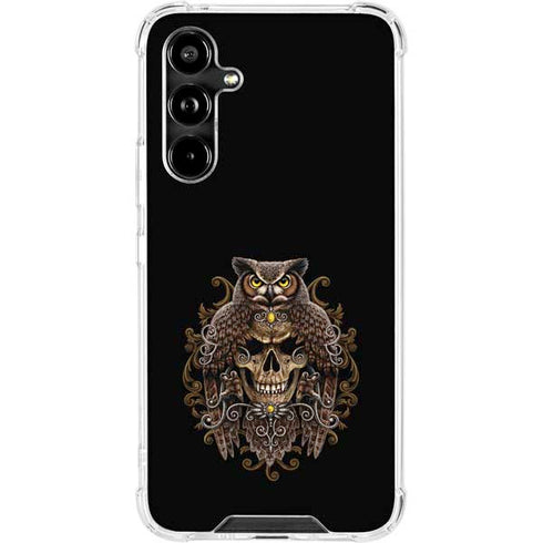 Skull and Owl by Sarah Richter Galaxy A54 5G Clear Case