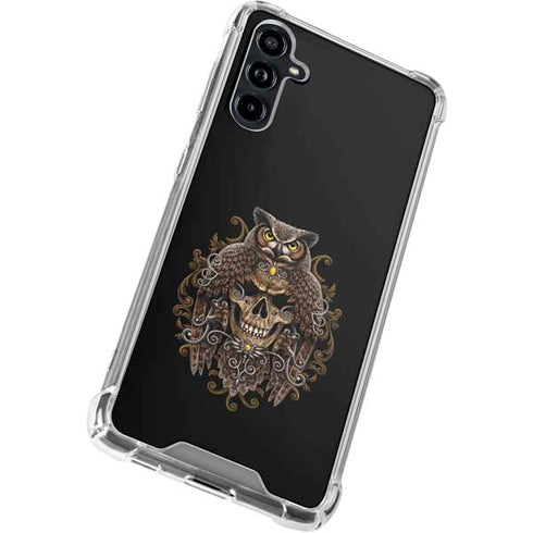 Skull and Owl by Sarah Richter Galaxy A54 5G Clear Case