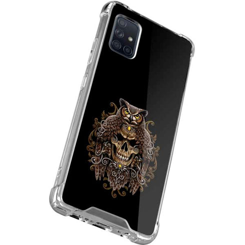 Skull and Owl by Sarah Richter Galaxy A71 5G Clear Case
