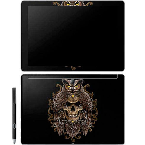 Skull and Owl by Sarah Richter Galaxy Book 12in Skin