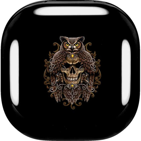 Skull and Owl by Sarah Richter Galaxy Buds Live Skin
