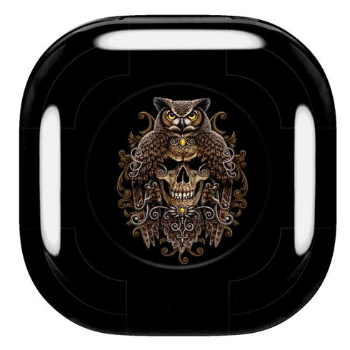 Skull and Owl by Sarah Richter Galaxy Buds Live Skin