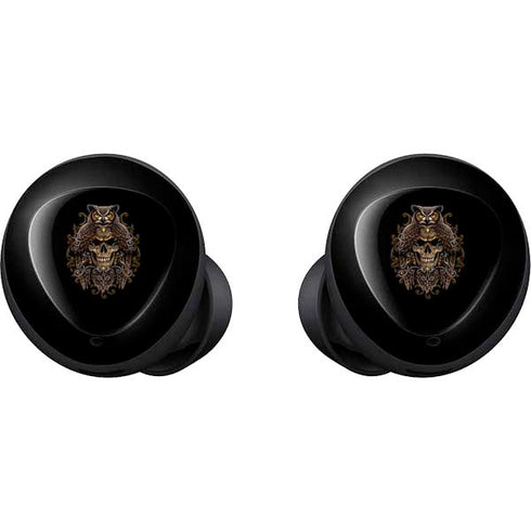 Skull and Owl by Sarah Richter Galaxy Buds Skin