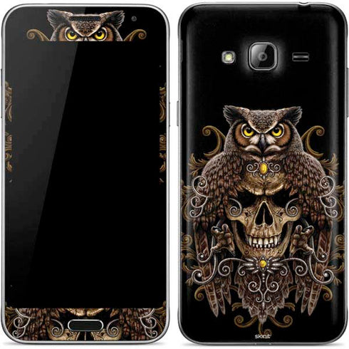Skull and Owl by Sarah Richter Galaxy J3 Skin