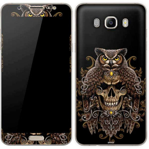 Skull and Owl by Sarah Richter Galaxy J7 Skin