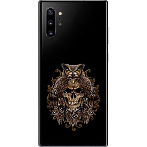 Skull and Owl by Sarah Richter Galaxy Note 10 Plus Skin