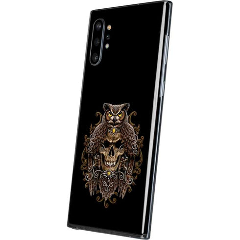 Skull and Owl by Sarah Richter Galaxy Note 10 Plus Skin