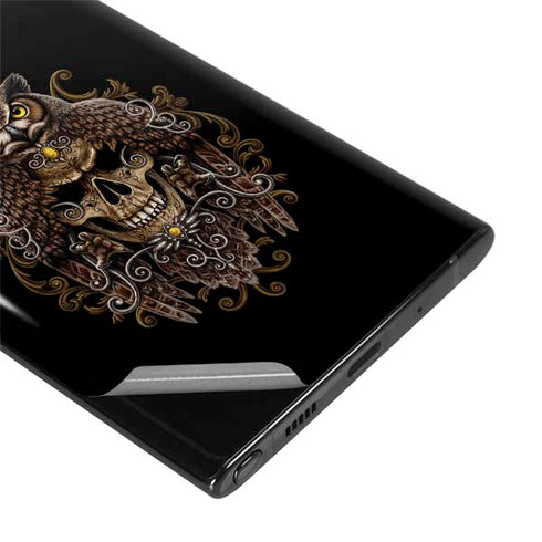 Skull and Owl by Sarah Richter Galaxy Note 10 Plus Skin