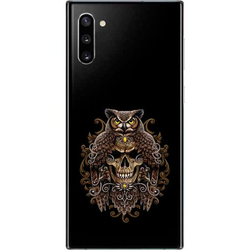 Skull and Owl by Sarah Richter Galaxy Note 10 Skin