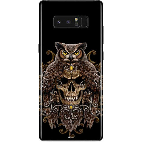 Skull and Owl by Sarah Richter Galaxy Note 8 Skin