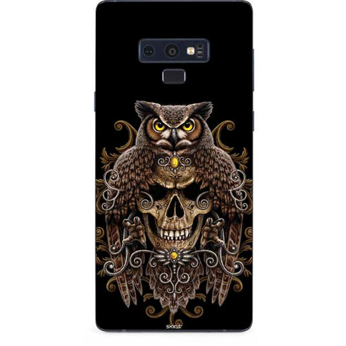 Skull and Owl by Sarah Richter Galaxy Note 9 Skin