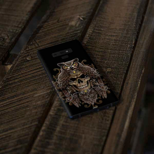 Skull and Owl by Sarah Richter Galaxy Note 9 Skin