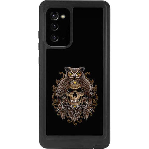 Skull and Owl by Sarah Richter Galaxy Note20 5G Waterproof Case
