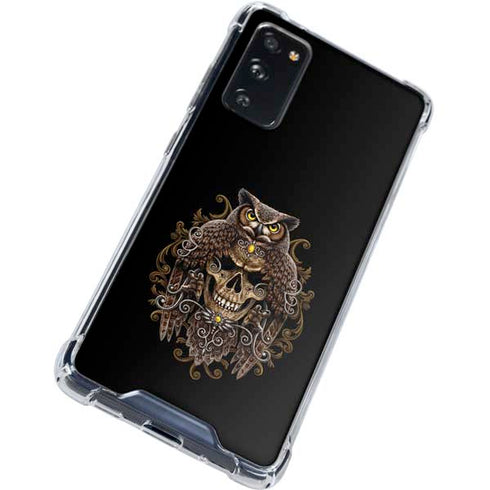 Skull and Owl by Sarah Richter Galaxy S20 FE Clear Case