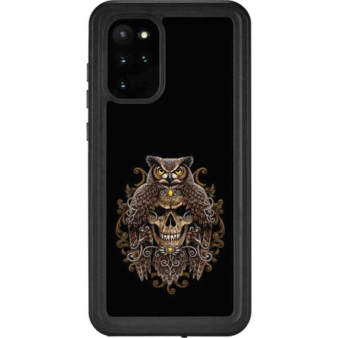 Skull and Owl by Sarah Richter Galaxy S20 Plus Waterproof Case