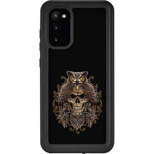Skull and Owl by Sarah Richter Galaxy S20 Waterproof Case