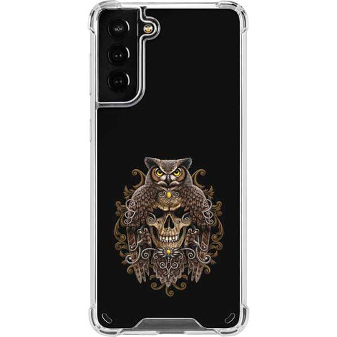 Skull and Owl by Sarah Richter Galaxy S21 Plus 5G Clear Case