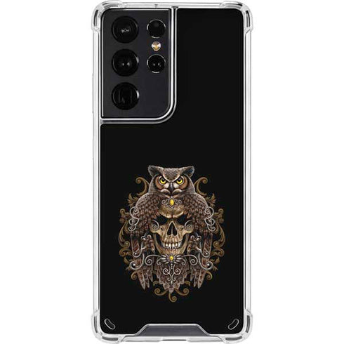 Skull and Owl by Sarah Richter Galaxy S21 Ultra 5G Clear Case