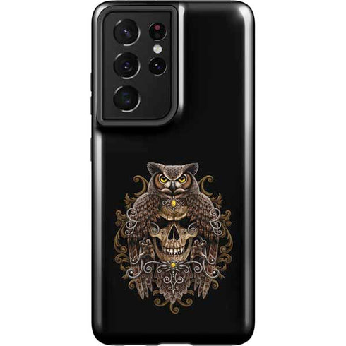 Skull and Owl by Sarah Richter Galaxy S21 Ultra 5G Pro Case