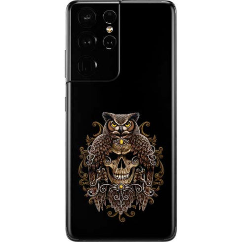 Skull and Owl by Sarah Richter Galaxy S21 Ultra 5G Skin