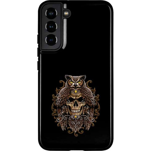 Skull and Owl by Sarah Richter Galaxy S22 Plus Pro Case