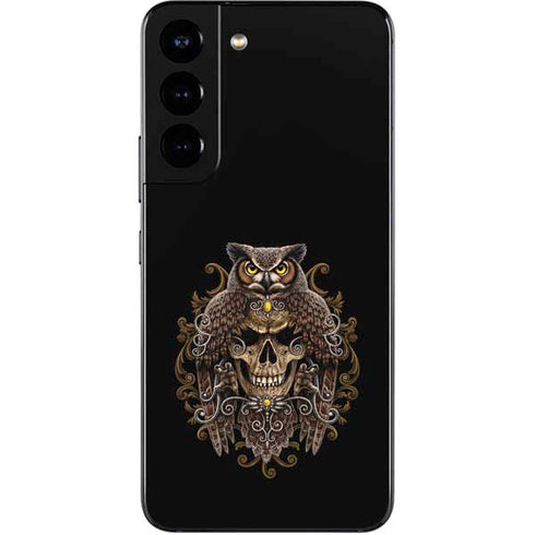 Skull and Owl by Sarah Richter Galaxy S22 Skin